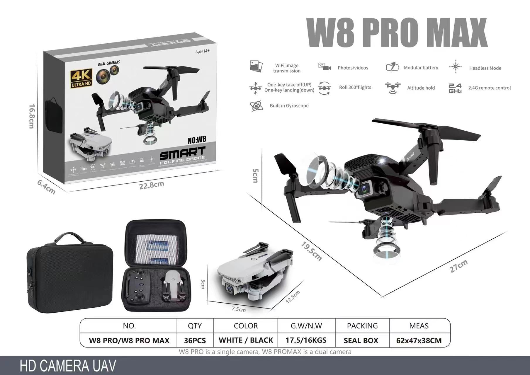 4K Dual Camera Drone with Free Carry Case